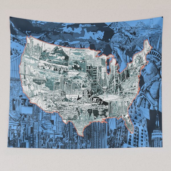 Item preview, united states map designed and sold by BekimART.