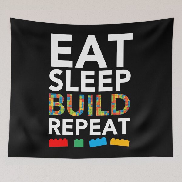 Item preview, Sleep Eat Build Repeat Building Blocks Bricks Master Builder designed and sold by alanxgoldberger.