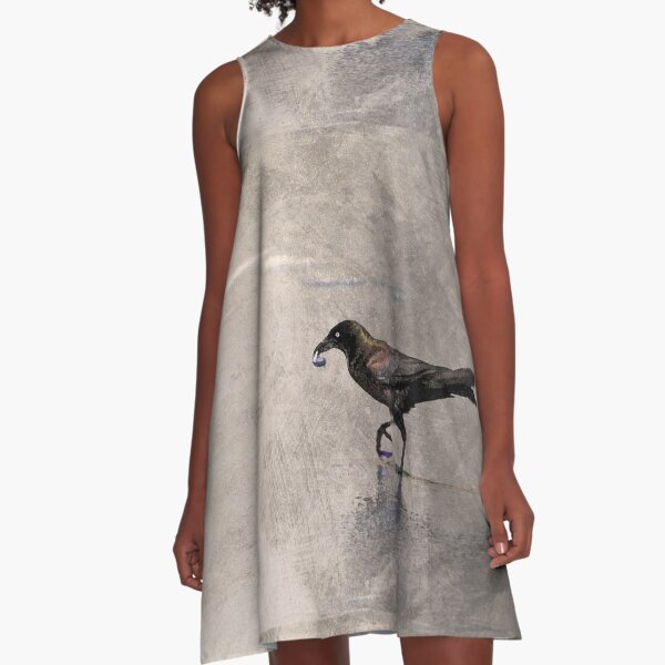 Crow Carries A-Line Dress