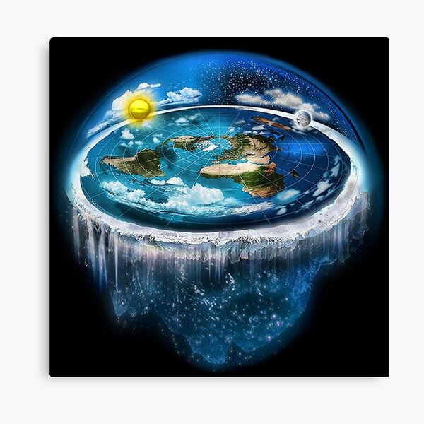 oortelefoon lid Recyclen Dome Flat Earth Poster" Canvas Print for Sale by Arthur-Noto | Redbubble