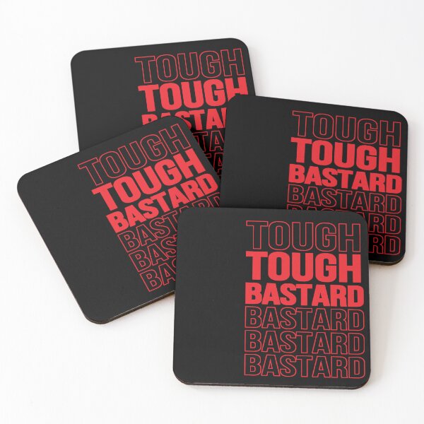 Item preview, TOUGH BASTARD Typography, Funny, Aesthetic, Humor, Repeated Text designed and sold by DULCE76.