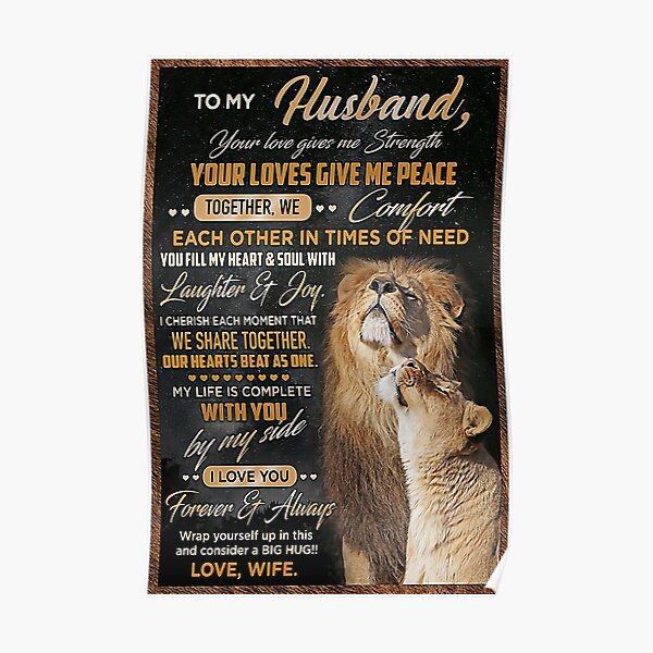 To my husband letter give me peace Poster
