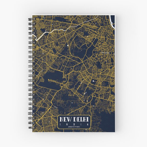 Item preview, New Delhi City Map of India - Gold Art Deco designed and sold by deMAP.