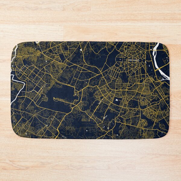 Item preview, New Delhi City Map of India - Gold Art Deco designed and sold by deMAP.