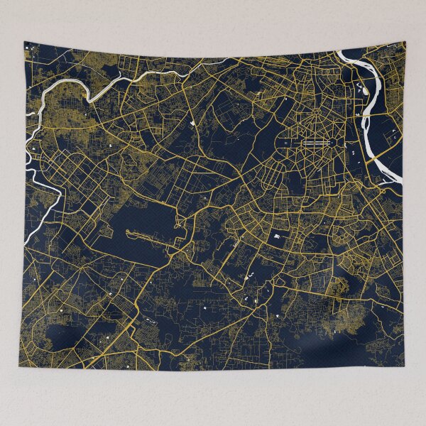 Item preview, New Delhi City Map of India - Gold Art Deco designed and sold by deMAP.