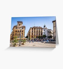 Ramales Square in Madrid Greeting Card