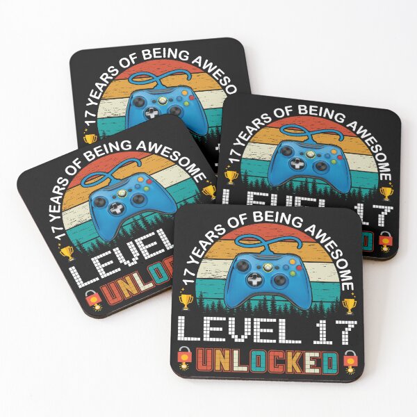 Item preview, 17 Years Of Being Awesome Level 17 Unlocked Gamer designed and sold by PansyBoyd.