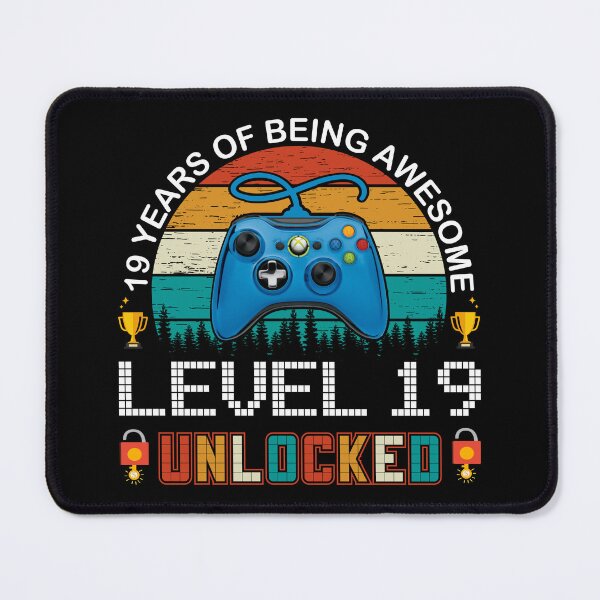 Item preview, 19 Years Of Being Awesome Level 19 Unlocked Gamer designed and sold by PansyBoyd.