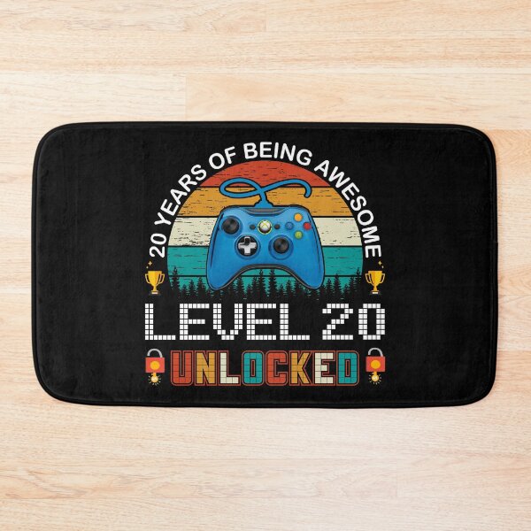 Item preview, 20 Years Of Being Awesome Level 20 Unlocked Gamer designed and sold by PansyBoyd.