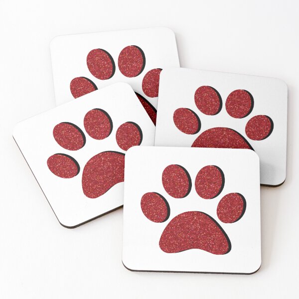 Item preview, Red Glitter Paw Print designed and sold by ViviTV.