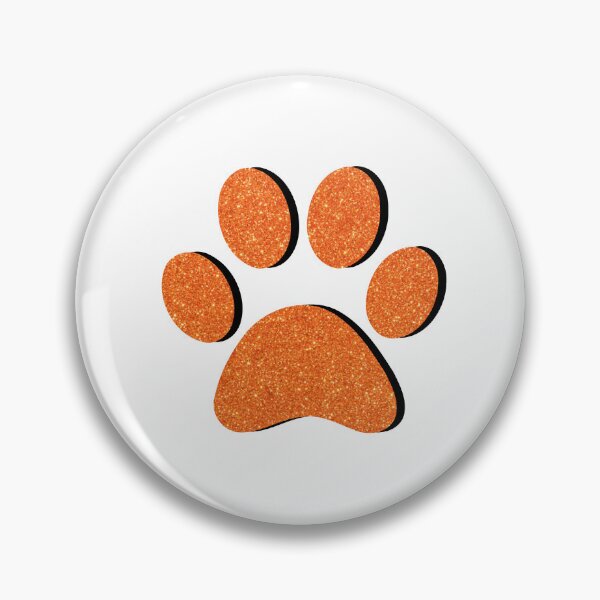 Item preview, Orange Glitter Paw Print designed and sold by ViviTV.