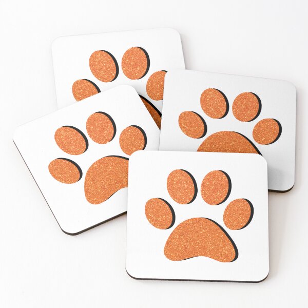 Item preview, Orange Glitter Paw Print designed and sold by ViviTV.
