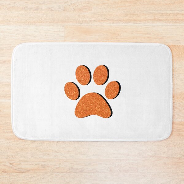 Item preview, Orange Glitter Paw Print designed and sold by ViviTV.