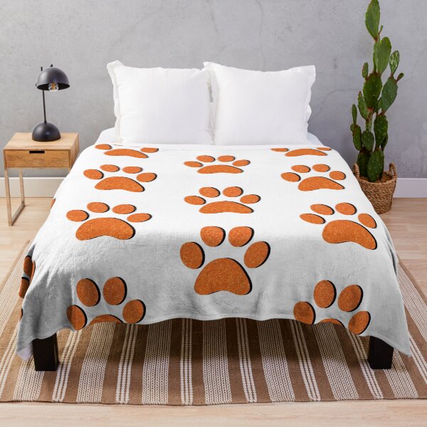 Item preview, Orange Glitter Paw Print designed and sold by ViviTV.
