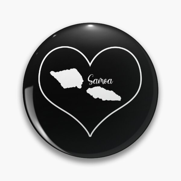 Item preview, Black Heart Samoa Islands Map designed and sold by Astralia.