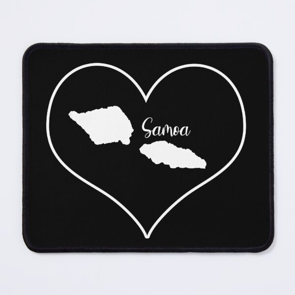 Item preview, Black Heart Samoa Islands Map designed and sold by Astralia.