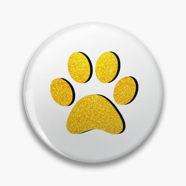 Item preview, Yellow Glitter Paw Print designed and sold by ViviTV.