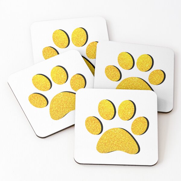 Item preview, Yellow Glitter Paw Print designed and sold by ViviTV.