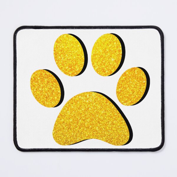 Item preview, Yellow Glitter Paw Print designed and sold by ViviTV.