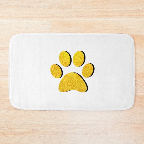 Item preview, Yellow Glitter Paw Print designed and sold by ViviTV.