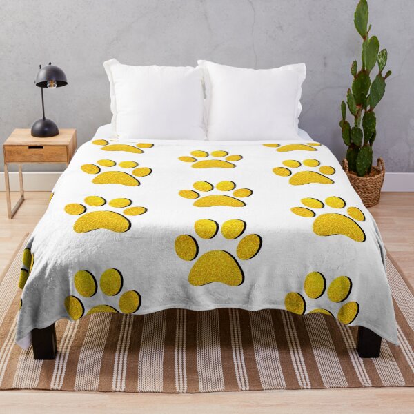 Item preview, Yellow Glitter Paw Print designed and sold by ViviTV.