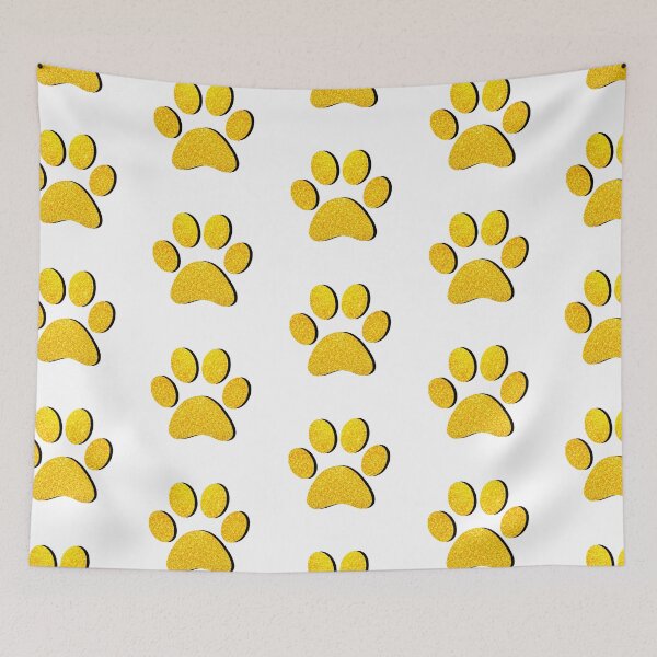 Item preview, Yellow Glitter Paw Print designed and sold by ViviTV.