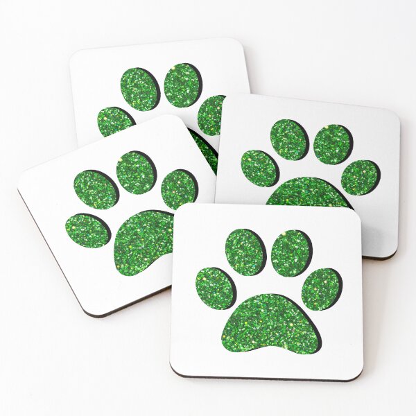 Item preview, Green Glitter Paw Print designed and sold by ViviTV.