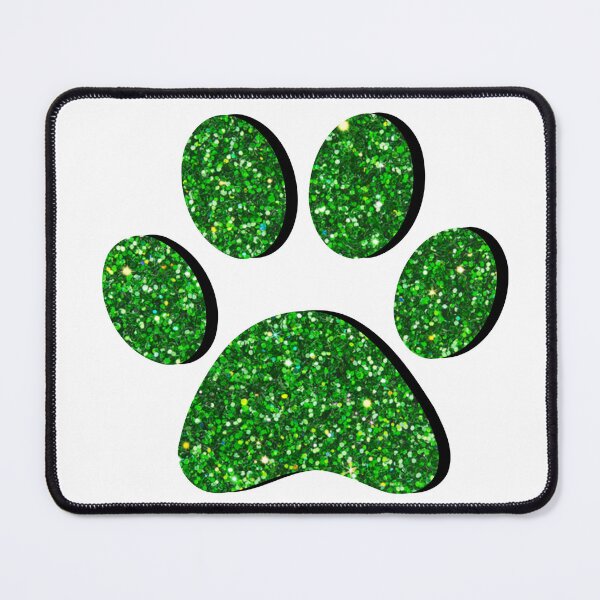 Item preview, Green Glitter Paw Print designed and sold by ViviTV.