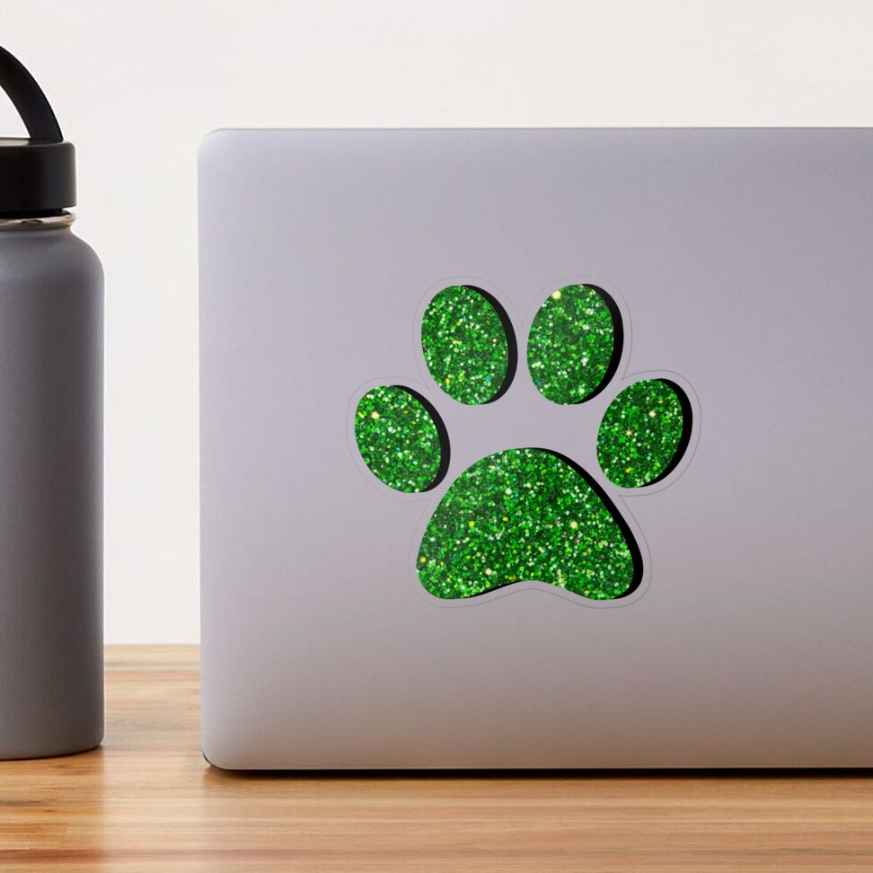  Paw Prints, Green, Pawprints, Paws, Dog, Puppy, Pup, Mutt,  Canine, Print, Car, Auto, Wall, Locker, Laptop, Notebook, Netbook, Vinyl,  Sticker, Decal, Label, Placard, Green : Tools & Home Improvement