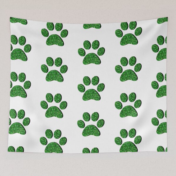 Item preview, Green Glitter Paw Print designed and sold by ViviTV.
