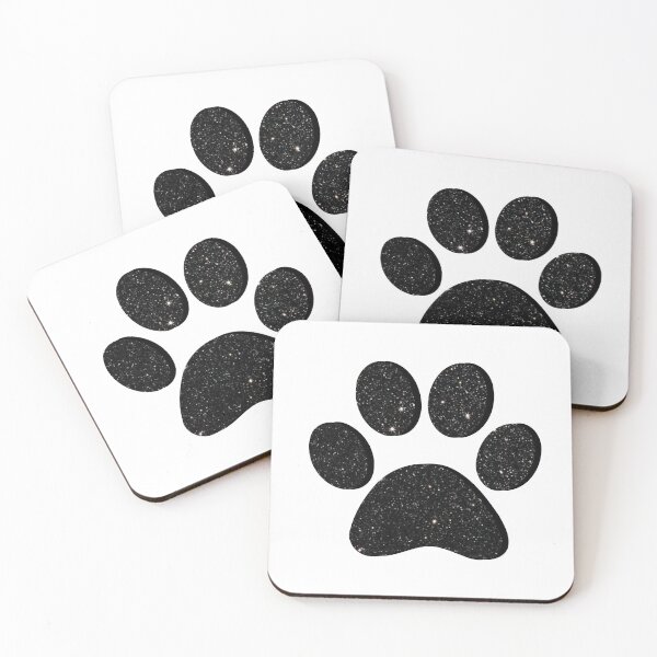 Item preview, Black Glitter Paw Print designed and sold by ViviTV.