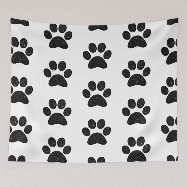 Item preview, Black Glitter Paw Print designed and sold by ViviTV.