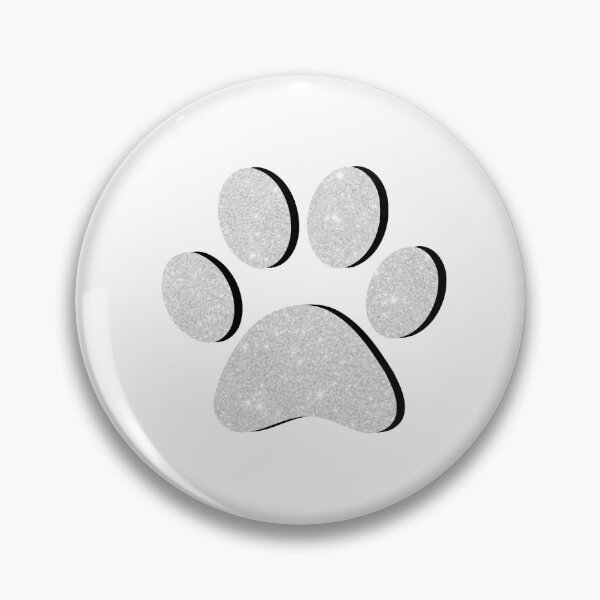 Item preview, White Glitter Paw Print designed and sold by ViviTV.