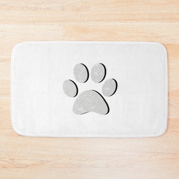 Item preview, White Glitter Paw Print designed and sold by ViviTV.