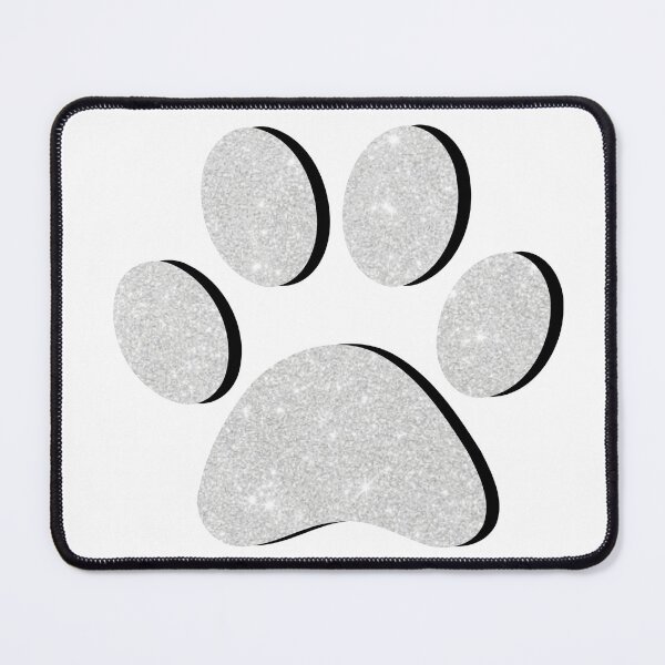 Item preview, White Glitter Paw Print designed and sold by ViviTV.