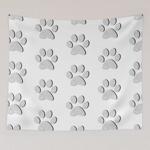 Item preview, White Glitter Paw Print designed and sold by ViviTV.