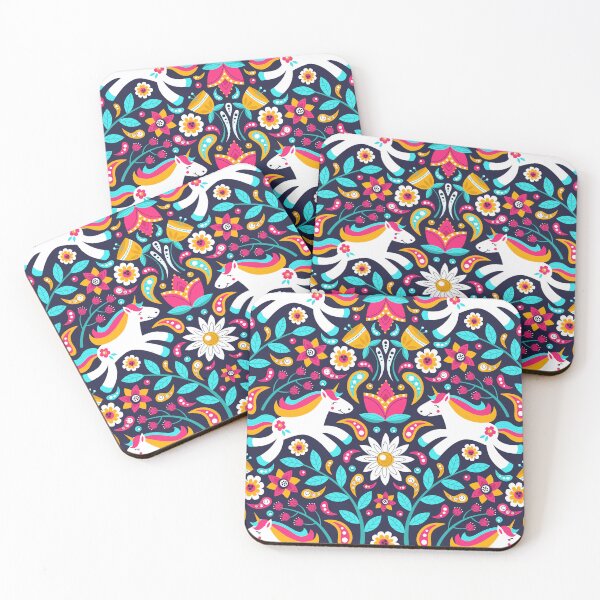 Item preview, Prancing Unicorn Floral designed and sold by robyriker.