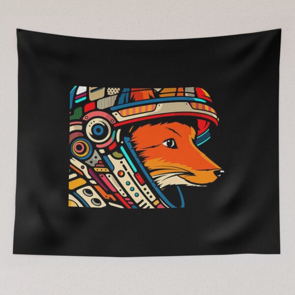 Item preview, fox in a colorful spacesuit Classic . designed and sold by peternealah.
