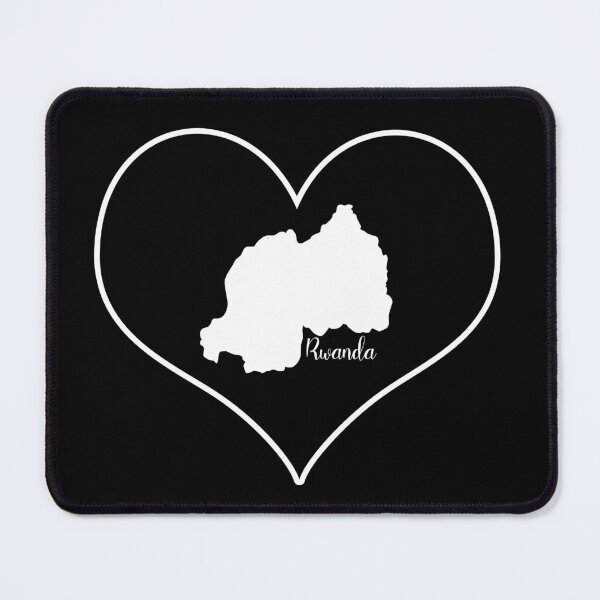 Item preview, Black heart map Rwanda designed and sold by Astralia.