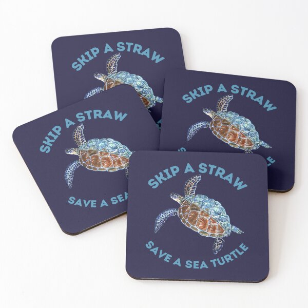 Item preview, Skip a straw save a sea turtle, save the oceans designed and sold by WhaleSharkShop.