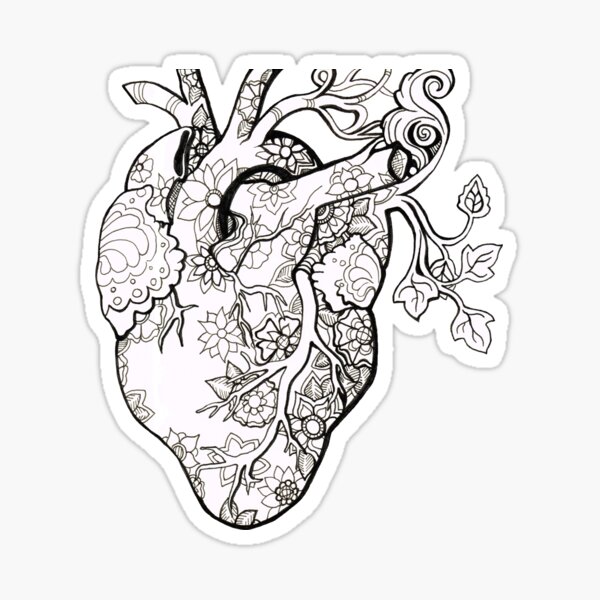 Botanical Heart Sticker