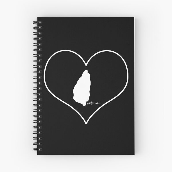 Item preview, Black Heart Saint Lucia Map designed and sold by Astralia.
