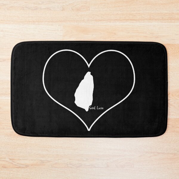 Item preview, Black Heart Saint Lucia Map designed and sold by Astralia.