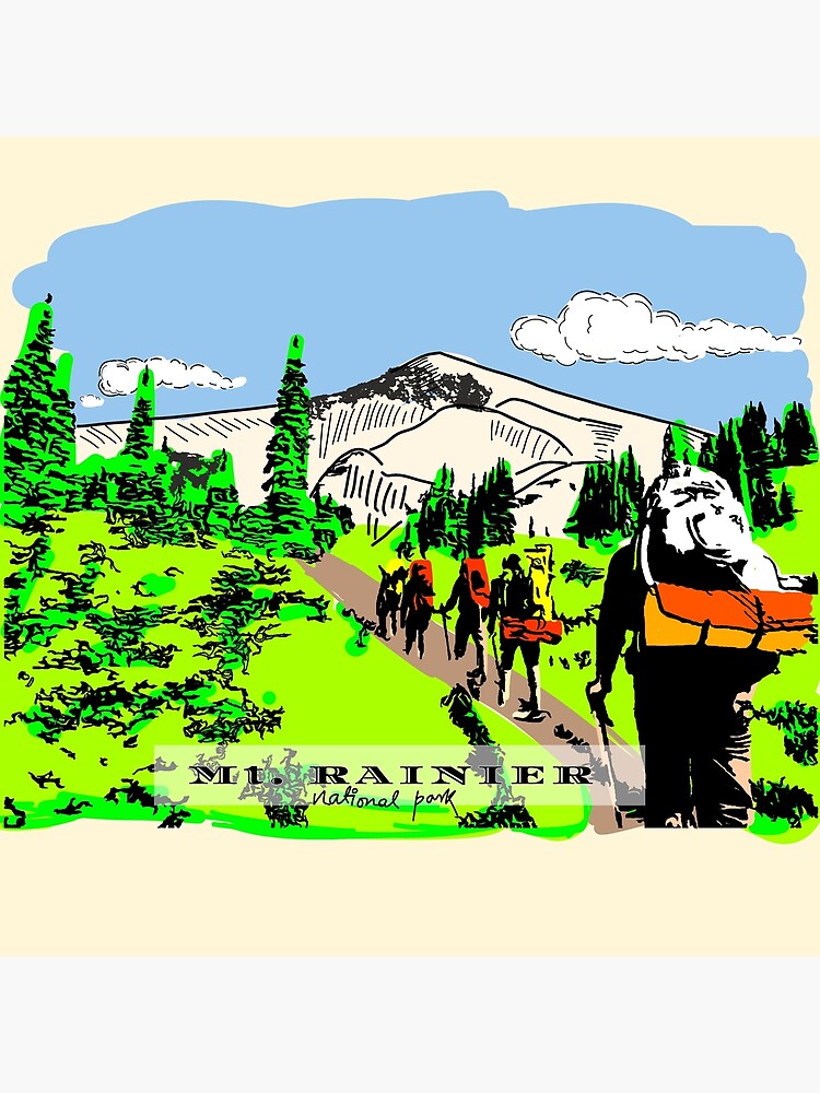 "Mt Rainier national park" Poster for Sale by SatyaYug Redbubble