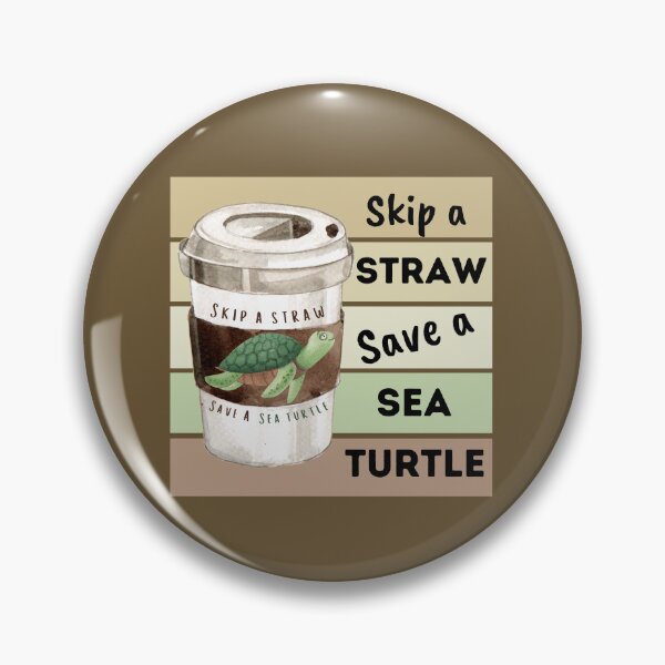 Item preview, Skip a straw, save a sea turtle  designed and sold by WhaleSharkShop.