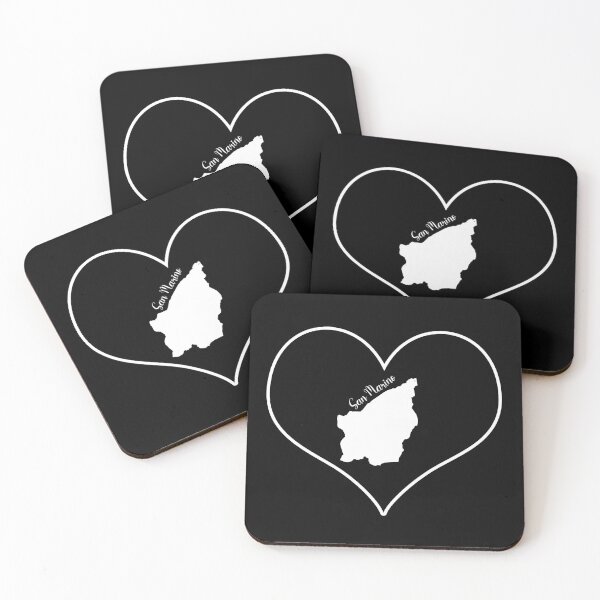 Item preview, Black Heart Map San Marino designed and sold by Astralia.