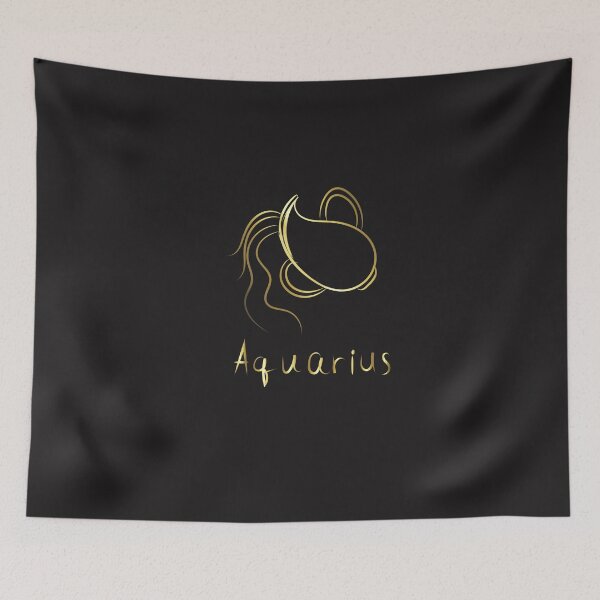 Item preview, Aquarius Zodiac Sign Coffee Mug in Black, White & Gold designed and sold by slicksdesigns.