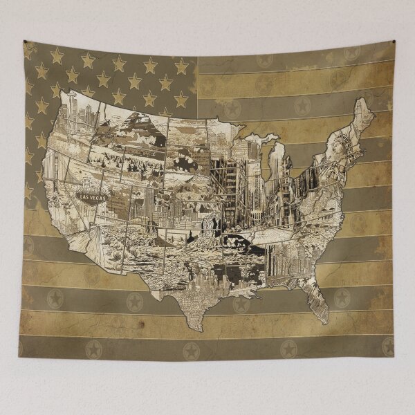 Item preview, united states map 5 designed and sold by BekimART.