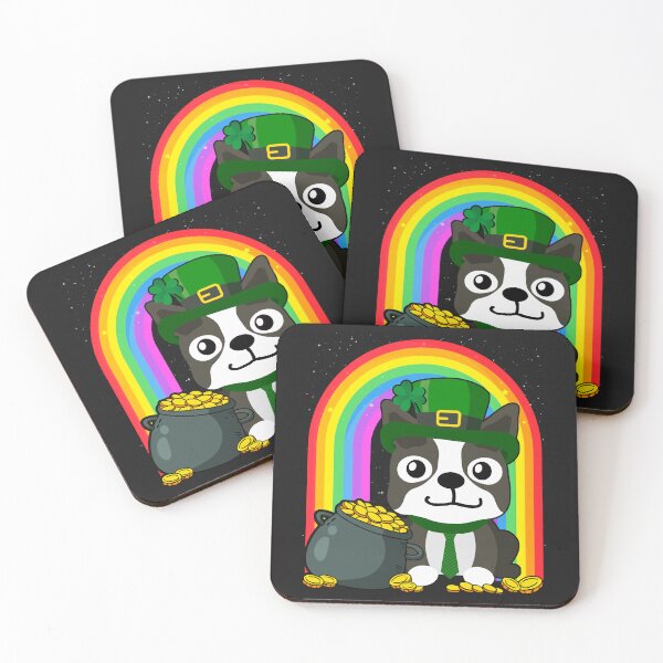 Item preview, Boston Terrier Rainbow Irish Clover St Patrick designed and sold by SurneYok.