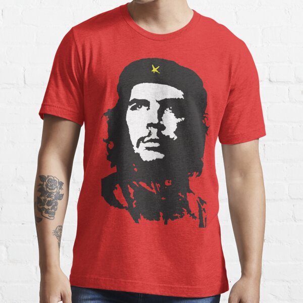 Che Guevara T Shirt Red On Black Portrait Cuban Revolution Official Mens  Size M